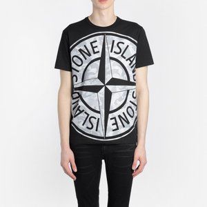 STONE ISLAND- black big loom tee- Size M